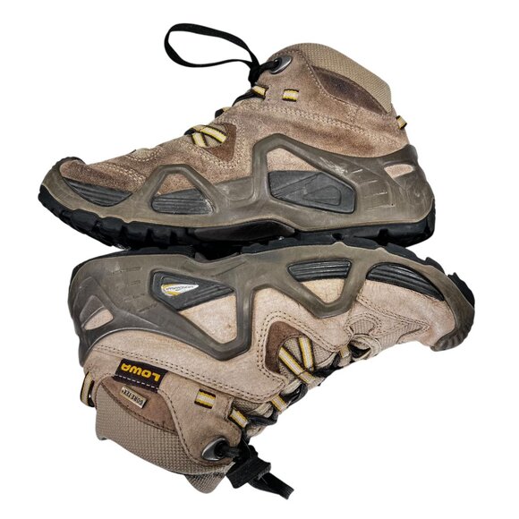 Lowa Mens Renegade Mid Hiking Boots Size 7 EU 38 Brown Vibram Goretex - Picture 1 of 16